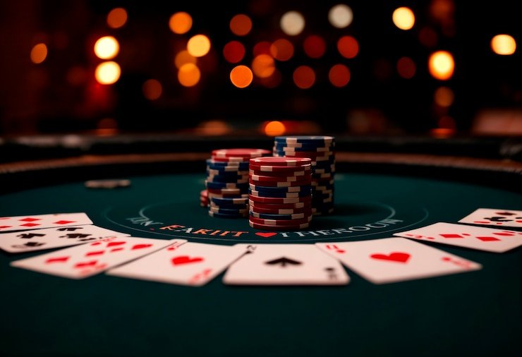 Dealer casino virtual sedang bermain live dengan para pemain di seluruh Indonesia